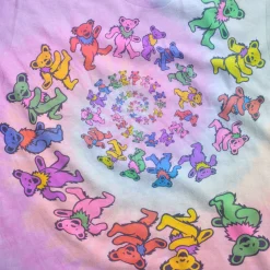 Online Vintage Spiral Bears Poly-Cotton Tie-Dye T-Shirt Poly-Cotton T-Shirt | Grateful Dead