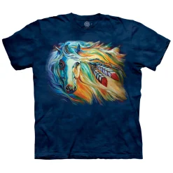 Clearance War Horse Breaking Dawn Classic Cotton T-Shirt T-Shirt | Horses