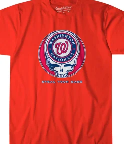 New Washington Nationals Steal Your Base Red Athletic T-Shirt Athletic T-Shirt | Washington Nationals