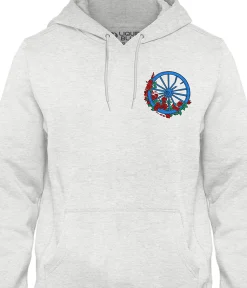 Best Wheel & Roses Chest Hoodie Hoodie | Grateful Dead