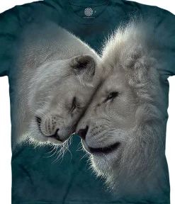 Best White Lions Love Classic Cotton T-Shirt T-Shirt | Wild Animals
