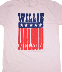 Clearance Willie Nelson American Name Tan T-Shirt T-Shirt | Willie Nelson