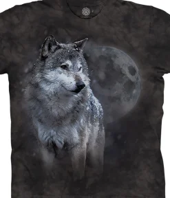 Discount Winter's Eve Wolf Classic Cotton T-Shirt T-Shirt | Wolf Shirt Collection
