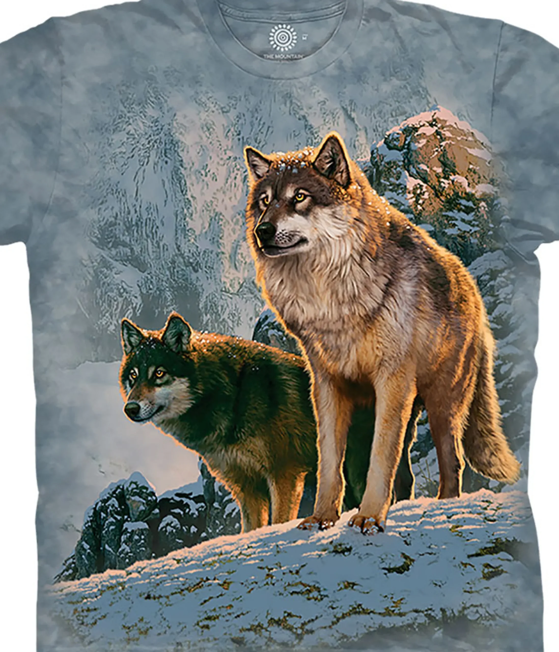 Best Wolf Couple Sunset Classic Cotton T-Shirt T-Shirt | Wolf Shirt Collection