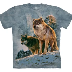Best Wolf Couple Sunset Classic Cotton T-Shirt T-Shirt | Wolf Shirt Collection
