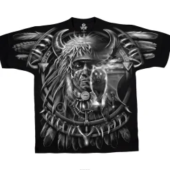 Online Wolf Dreamcatcher Black T-Shirt T-Shirt | American Wildlife