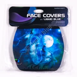 Fashion Wolf Moon Face Covering Face Coverings | Liquid Blue