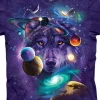Hot Wolf Of The Cosmos Classic Cotton T-Shirt T-Shirt | Wolf Shirt Collection