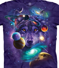Hot Wolf Of The Cosmos Classic Cotton T-Shirt T-Shirt | Wolf Shirt Collection