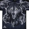 Outlet Wolf Pack Black T-Shirt T-Shirt | American Wildlife