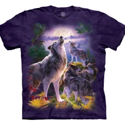 Fashion Wolfpack Moon Classic Cotton T-Shirt T-Shirt | Wolf Shirt Collection