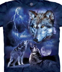 Discount Wolves Of The Storm Classic Cotton T-Shirt T-Shirt | Wolf Shirt Collection