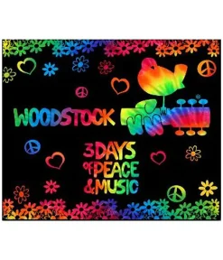 Clearance Woodstock 3 Days Tie-Dye Fleece Blanket Woodstock