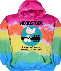 Sale Woodstock Banded Tie-Dye Hoodie Hoodie | Woodstock