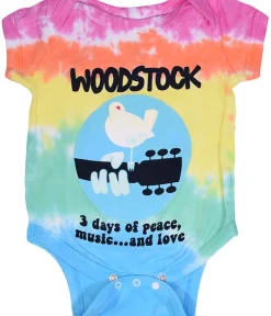 Sale Woodstock Banded Tie-Dye Onesie Kids Onesies | Woodstock