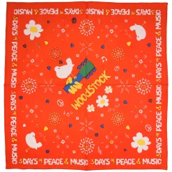 Online Woodstock Peace Flower Red Bandana Bandanas | Woodstock