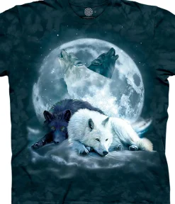 Hot Yin Yang Wolf Mates Classic Cotton T-Shirt T-Shirt | Wolf Shirt Collection