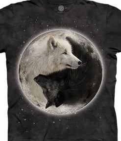 Best Ying Yang Wolves Classic Cotton T-Shirt T-Shirt | Wolf Shirt Collection
