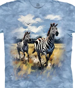 Sale Zebras Of The Wild Classic Cotton T-Shirt T-Shirt | Wild Animals