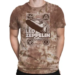 Clearance Zeppelin Poster Tie-Dye T-Shirt T-Shirt | Led Zeppelin