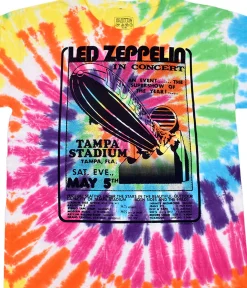 Sale Zeppelin Tampa Spiral Tie-Dye T-Shirt T-Shirt | Led Zeppelin