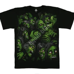 Clearance Zombie Pile Black T-Shirt T-Shirt | Halloween